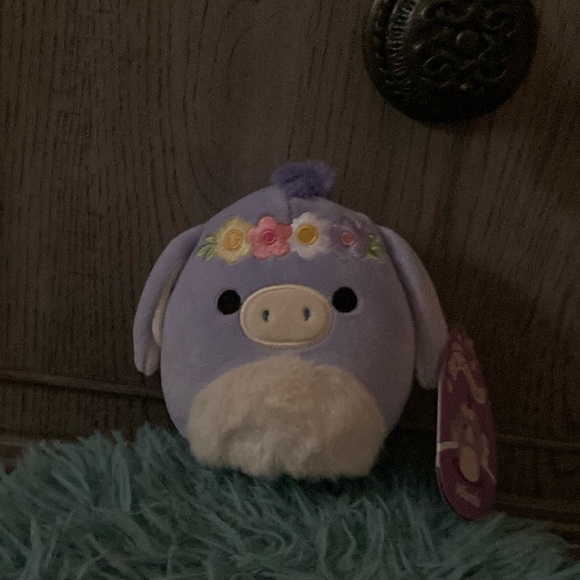 Squishmallows Other - Purple Squishmallow Plush Toy with Floral Headband